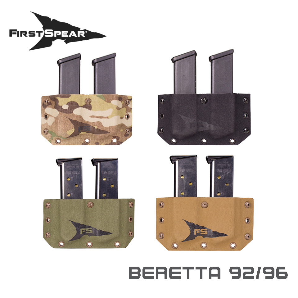 SSV Belt Mounted Double Magazine Pocket, Pistol - Beretta 92/96 : MultiCam