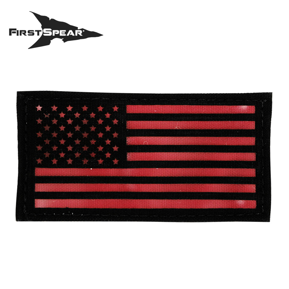 Cell Tag IFF Patch 2.x4" American Flag Standard - Letter Color Red