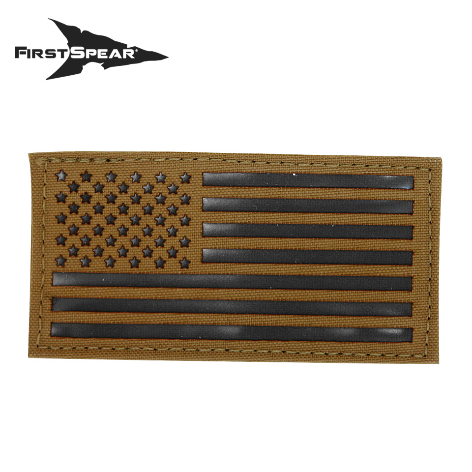 Cell Tag IFF Patch 2.x4" American Flag Standard - Letter Color Black : MultiCam / Black
