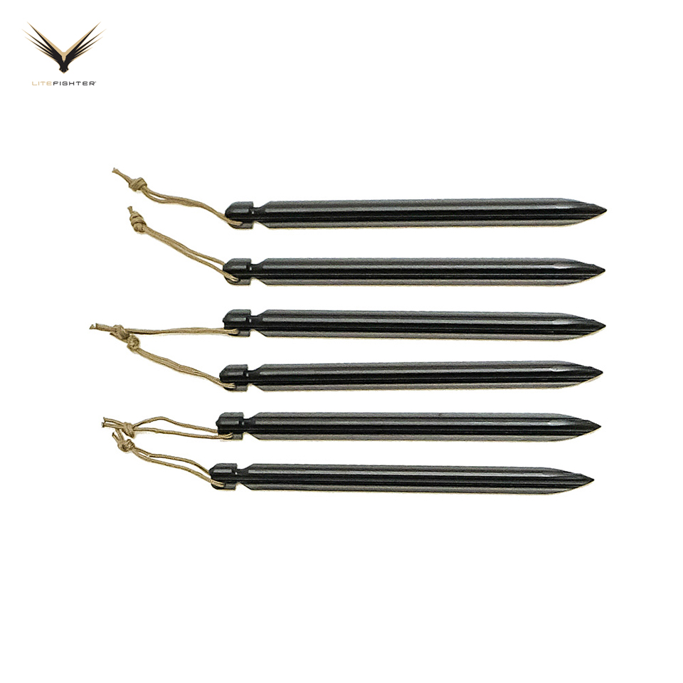 GROUND STAKES SET OF ONE (1) : Black