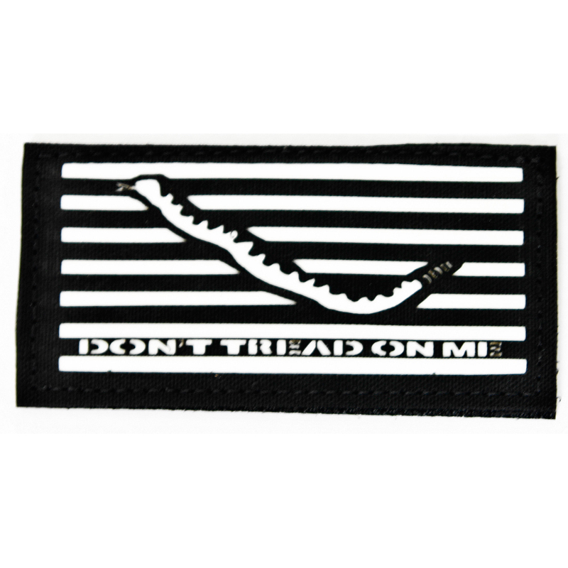 Cell Tag IFF Patch 2.x4" Don't Tread On Me Flag : Manatee Grey